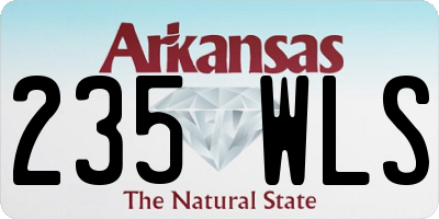 AR license plate 235WLS