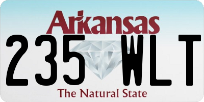 AR license plate 235WLT