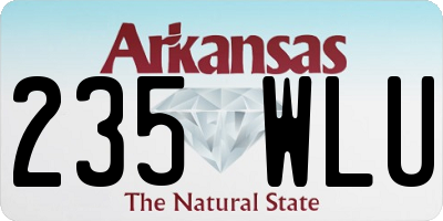AR license plate 235WLU