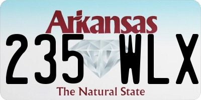 AR license plate 235WLX