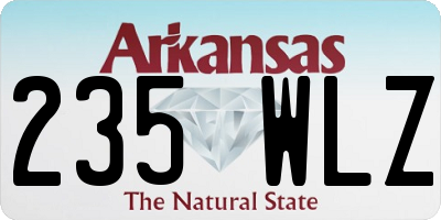 AR license plate 235WLZ