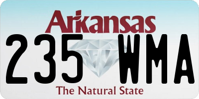 AR license plate 235WMA