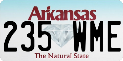 AR license plate 235WME
