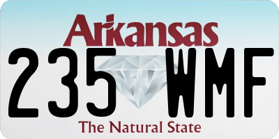 AR license plate 235WMF