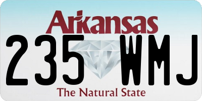 AR license plate 235WMJ