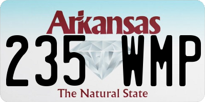 AR license plate 235WMP