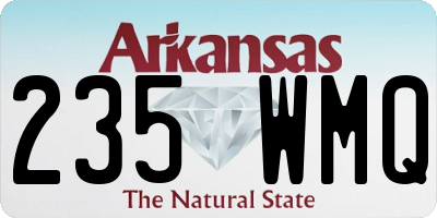 AR license plate 235WMQ