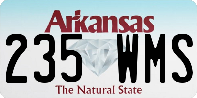 AR license plate 235WMS