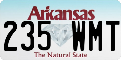 AR license plate 235WMT