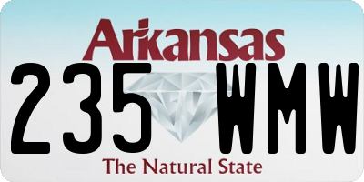 AR license plate 235WMW