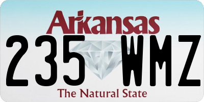 AR license plate 235WMZ
