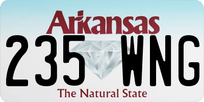 AR license plate 235WNG