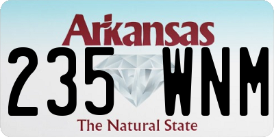 AR license plate 235WNM