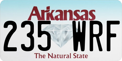 AR license plate 235WRF