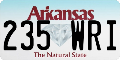 AR license plate 235WRI