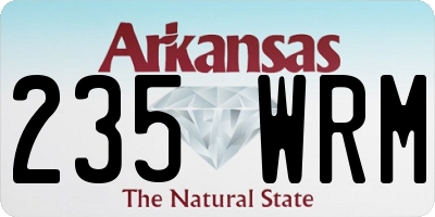 AR license plate 235WRM