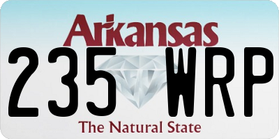 AR license plate 235WRP