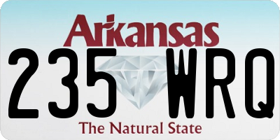 AR license plate 235WRQ