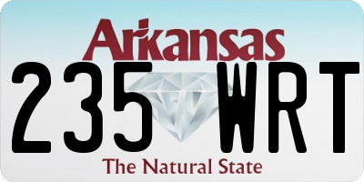 AR license plate 235WRT