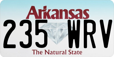 AR license plate 235WRV