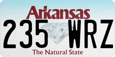 AR license plate 235WRZ