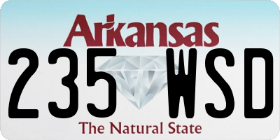 AR license plate 235WSD