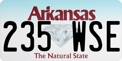 AR license plate 235WSE