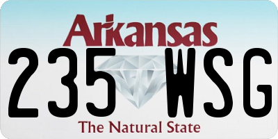 AR license plate 235WSG