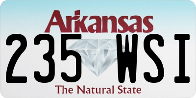 AR license plate 235WSI