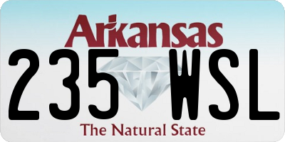 AR license plate 235WSL