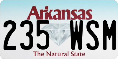 AR license plate 235WSM