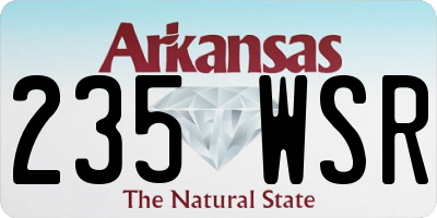 AR license plate 235WSR