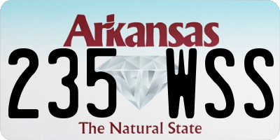 AR license plate 235WSS