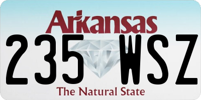 AR license plate 235WSZ