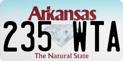 AR license plate 235WTA