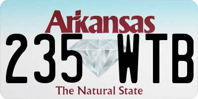 AR license plate 235WTB