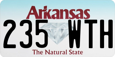 AR license plate 235WTH