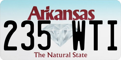 AR license plate 235WTI