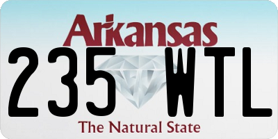 AR license plate 235WTL