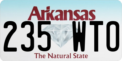 AR license plate 235WTO
