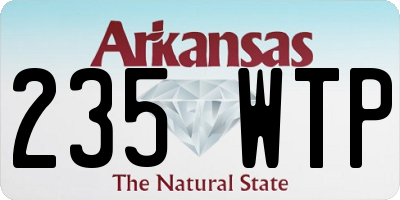 AR license plate 235WTP