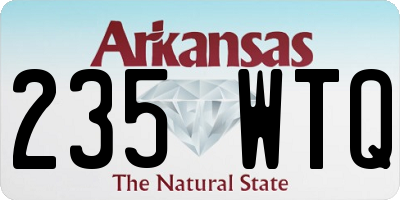 AR license plate 235WTQ