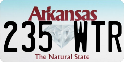 AR license plate 235WTR