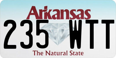 AR license plate 235WTT