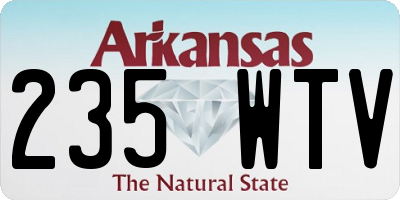 AR license plate 235WTV