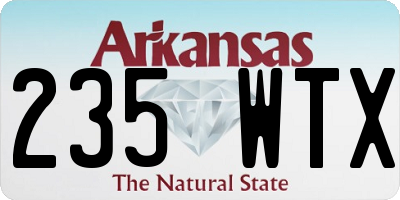 AR license plate 235WTX