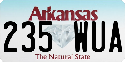 AR license plate 235WUA