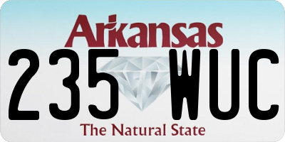 AR license plate 235WUC
