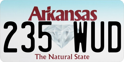 AR license plate 235WUD