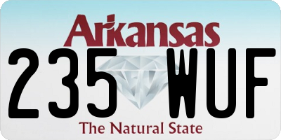 AR license plate 235WUF